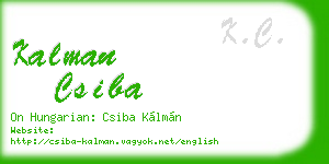 kalman csiba business card