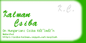 kalman csiba business card